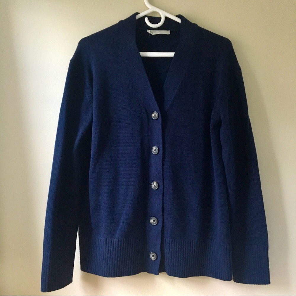 Everlane navy cotton cardigan, brand new